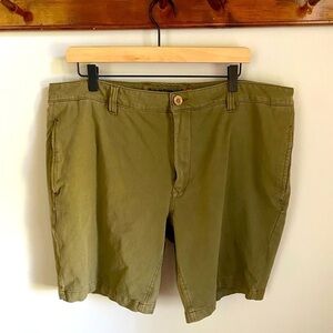 Tailor Vintage Chino Shorts Men 38 Green Comfort Cotton Shorts Very Comfy!